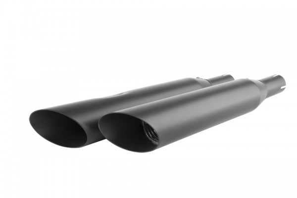 Highway Hawk Eagle Sidewinder 2in2 Edelstahl-Endtöpfe Slash Cut, poliert