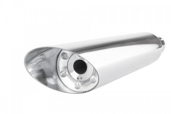 Highway Hawk Eagle Sidewinder Edelstahl-Universal-Endtopf Slash Cut, poliert,Keine ABE!