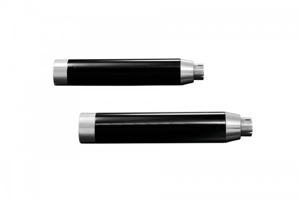 HIGHWAY HAWK Schalldämpfer STRAIGHT CUT, schwarze Abdeckung, H-D SOFTAIL DX 04-06