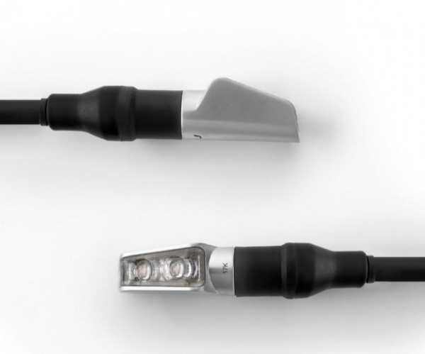 Rizoma Mini-Blinker, silber mit Positionsleuchte - LEGGERA L vorne 403FR121A FR121A
