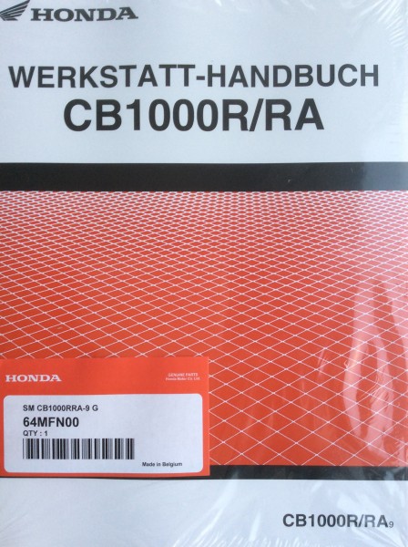 Werkstatthandbuch CB1000R Service Heft Reparaturanleitung Manual ab Bj 2009 64MFN00
