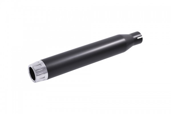 Schalldämpfer Rage universal schwarz / Endkappe verchromt, Keine ABE!