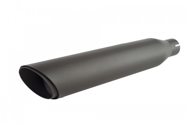 Highway Hawk Eagle Rev. Edelstahl-Endtopf , Universal, mattschwarz, Anschluss-Ø 48 mm, Keine ABE