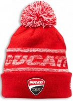 Ducati Corse Mütze Knit Bobble Mütze rot Bommel Beanie 987700756 Ducati Corse Mütze Knit Bobble Mütze rot Bommel Beanie 987700756