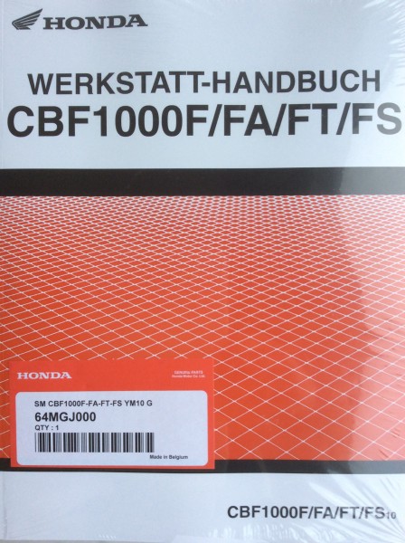Werkstatthandbuch CBF1000 F/FA/FT/FS Service Heft Manual ab Bj. 2010