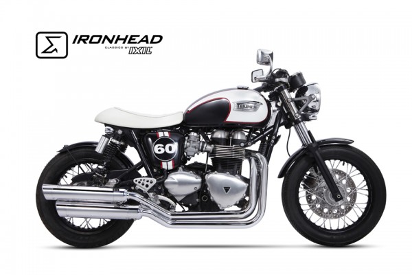 IRONHEAD-Edelstahl-Komplettanlage Triumph Bonneville T100, 07-15