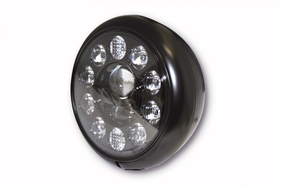 Highsider 7 LED Scheinwerfer Einsatz Typ 3 schwarz im Thunderbike Shop