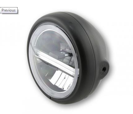 HIGHSIDER 5 3/4 Zoll LED-Scheinwerfer PECOS TYP 6 mit TFL, schwarz matt