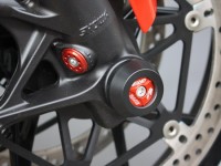 Ducati Panigale V4 2018 Sturzpads Achspads Padsatz Vorderrad Vorderradachse und Inlay rot Ducati Panigale V4 2018 Sturzpads Achspads Padsatz Vorderrad Vorderradachse und Inlay rot