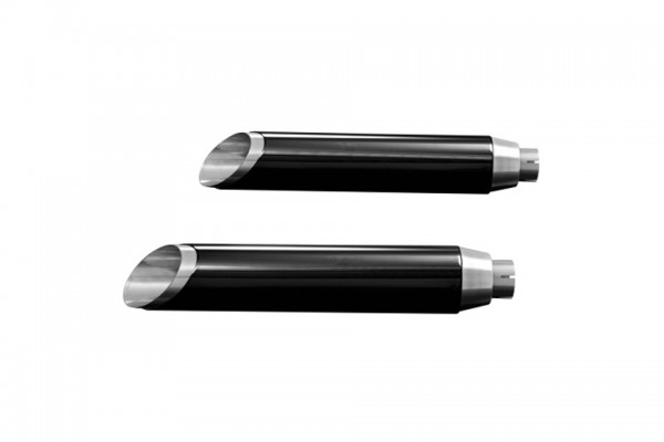 HIGHWAY HAWK Schalldämpfer SLASHCUT, schwarze Abdeckung, H-D FXD 06-